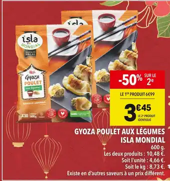 Supeco Isla Mondial Gyoza Poulet aux Légumes offre