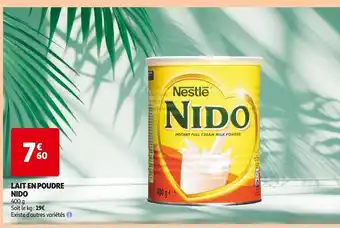 Auchan NIDO Lait en poudre offre