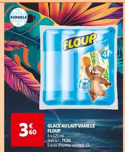 Auchan Floup Glace au lait vanille offre