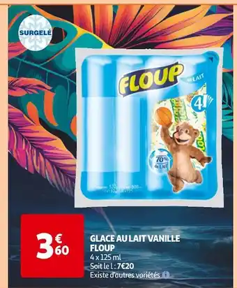 Auchan Floup Glace au lait vanille offre