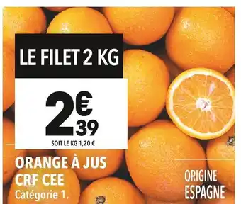 Supeco CRF CEE Orange à jus offre