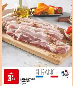 Auchan Porc : Poitrine Tranchée offre