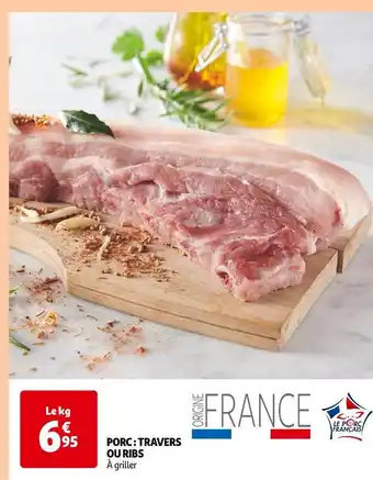 Auchan Porc : Travers ou Ribs offre