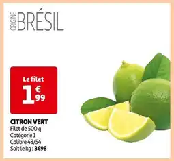 Auchan Citron vert offre