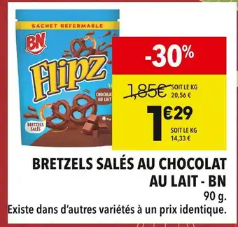 Supeco BN Bretzels salés au chocolat au lait offre