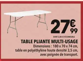 Supeco Table pliante multi-usage offre