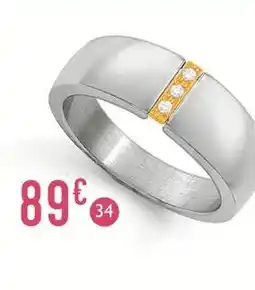 E.Leclerc Bague en acier et diamants offre