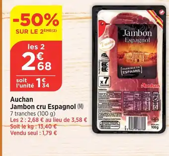 Bi1 Auchan Jambon cru Espagnol offre