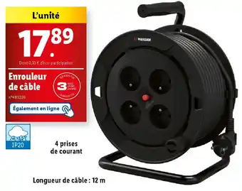 Lidl Enrouleur de câble offre