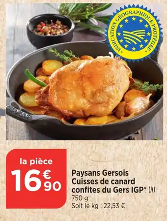 Bi1 Paysans Gersois Cuisses de canard confites du Gers IGP offre