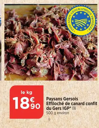 Bi1 Paysans Gersois Effiloché de canard confit offre