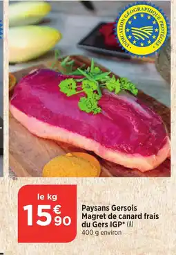 Bi1 Paysans Gersois Magret de canard frais du Gers IGP offre