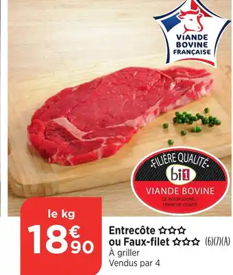 Bi1 Entrecôte ou Faux-filet offre