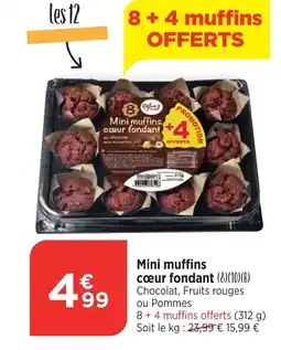 Bi1 Mini muffins cœur fondant offre