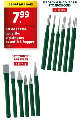 Lidl Parkside set de chasse goupilles et poincons ou outils a frapper offre