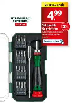 Lidl Parkside set d outils de precision offre