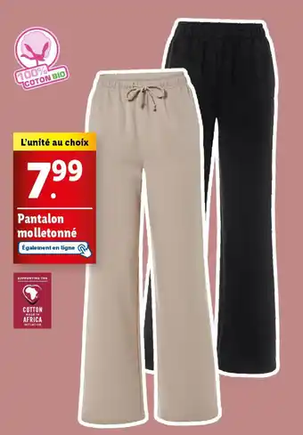 Lidl Pantalon molletonne offre