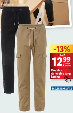 Lidl Livergy pantalon de jogging cargo homme offre