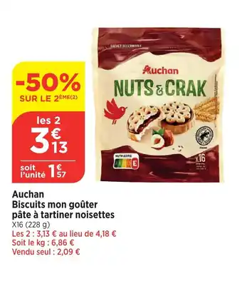 Bi1 Biscuits mon goûter pâte à tartiner noisettes offre