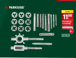 Lidl Parkside set de filetage et taraudage offre