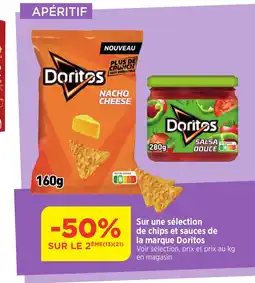 Bi1 DORITOS Sur une sélection de chips et sauces de la marque offre