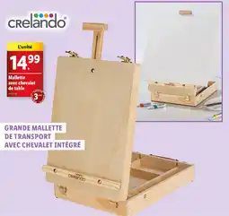 Lidl Crelando mallette avec chevalet de table offre