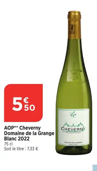 Bi1 AOP Cheverny Domaine de la Grange offre