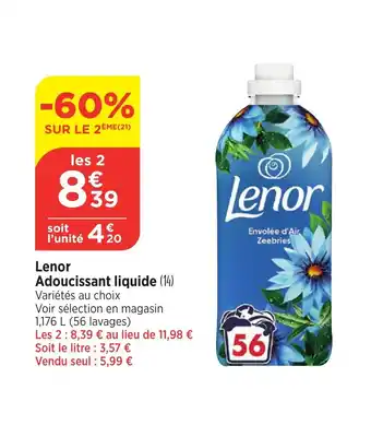 Bi1 LENOR Adoucissant liquide offre