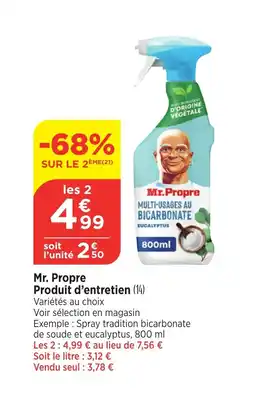 Bi1 MR PROPRE Produit d'entretien offre