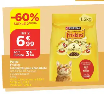 Bi1 PURINA Friskies Croquettes pour chat adulte offre