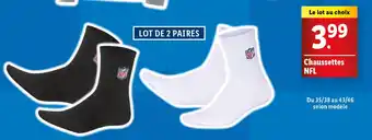 Lidl Chaussettes nfl offre