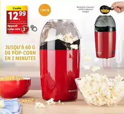 Lidl Silver crest appareil a pop corn offre