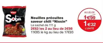 Monoprix NISSIN Nouilles précuites saveur chili offre