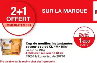 Monoprix MR MIN Cup de nouilles instantanées saveur poulet XL offre