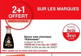 Monoprix KIKKOMAN Sauce soja classique offre