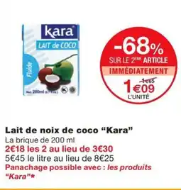 Monoprix KARA Lait de noix de coco offre