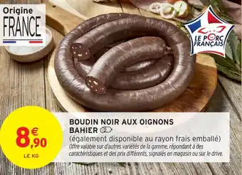 Intermarché Boudin noir aux oignons bahier offre