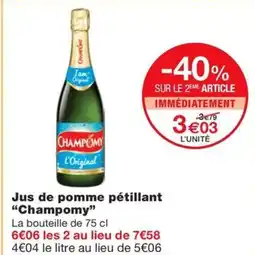 Monoprix CHAMPOMY Jus de pomme pétillant offre