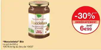 Monoprix NOCCIOLATA Bio offre