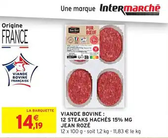 Intermarché Jean roze viande bovine offre