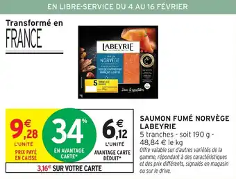 Intermarché Labeyrie saumon fume norvege offre