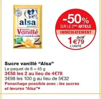 Monoprix ALSA Sucre vanillé offre