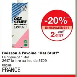 Monoprix OAT STUFF Boisson à l'avoine offre