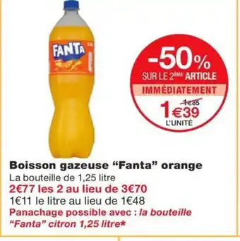 Monoprix FANTA Boisson gazeuse orange offre