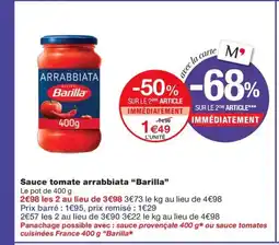 Monoprix BARILLA Sauce tomae arrabbiata offre