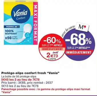 Monoprix VANIA Protège-slips confort fresh offre