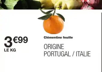 Monoprix Clémentine feuille offre