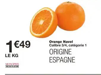 Monoprix Orange Navel offre