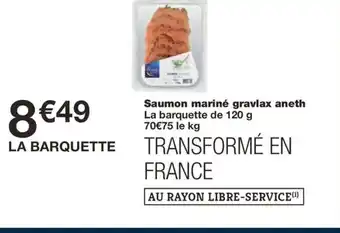 Monoprix Saumon mariné gravlax aneth offre