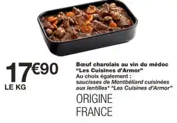 Monoprix Bœuf charolais au vin du médoc Les Cuisines d'Armor offre